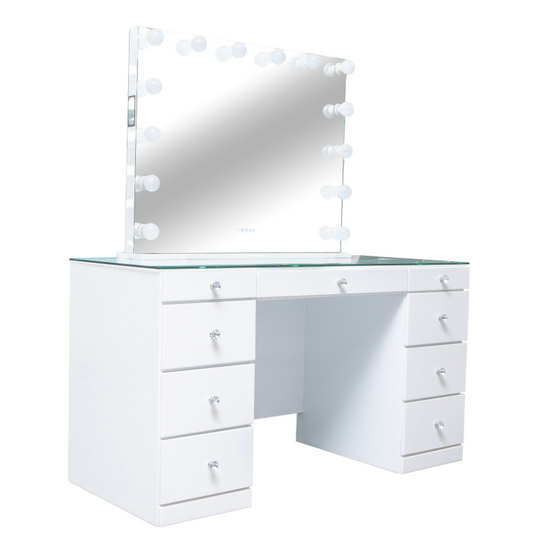 Beset Pre Assemble Desk 57.2 " Long  With Bluetooth Mirror 